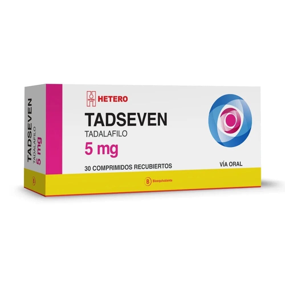 Tadseven (TADALAFILO) 5 mg x 30 comprimidos recubiertos Farmex-Pluxee-Persistente